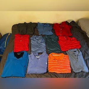 7 4xl men’s polos, 2 3xl men’s polos, 2 3xl men’s button down